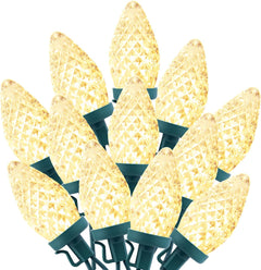 66ft 100 LED C9 Waterproof Strawberry String Lights, Plug-in Extendable Green Wire for Outdoor Indoor Patio Party Decoration