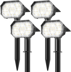 Solar Spot Lights Outdoor, 58 LED, IP67, Auto ON/Off