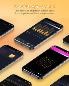 9.8ft Smart Fairy Curtain Lights with APP & Remote Control