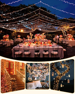92Ft Solar String Lights - 240 LED Waterproof Outdoor Lights