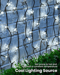 Solar Flower Lights - 60 LED, Waterproof, Christmas