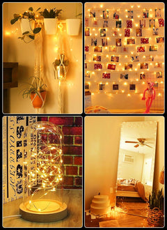 66Ft 200 LED Fairy String Lights, White Fairy Lights with Remote