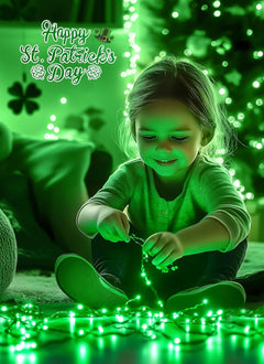 St. Patrick's Day Green String Lights - 39 FT, 100 LED, USB Operated