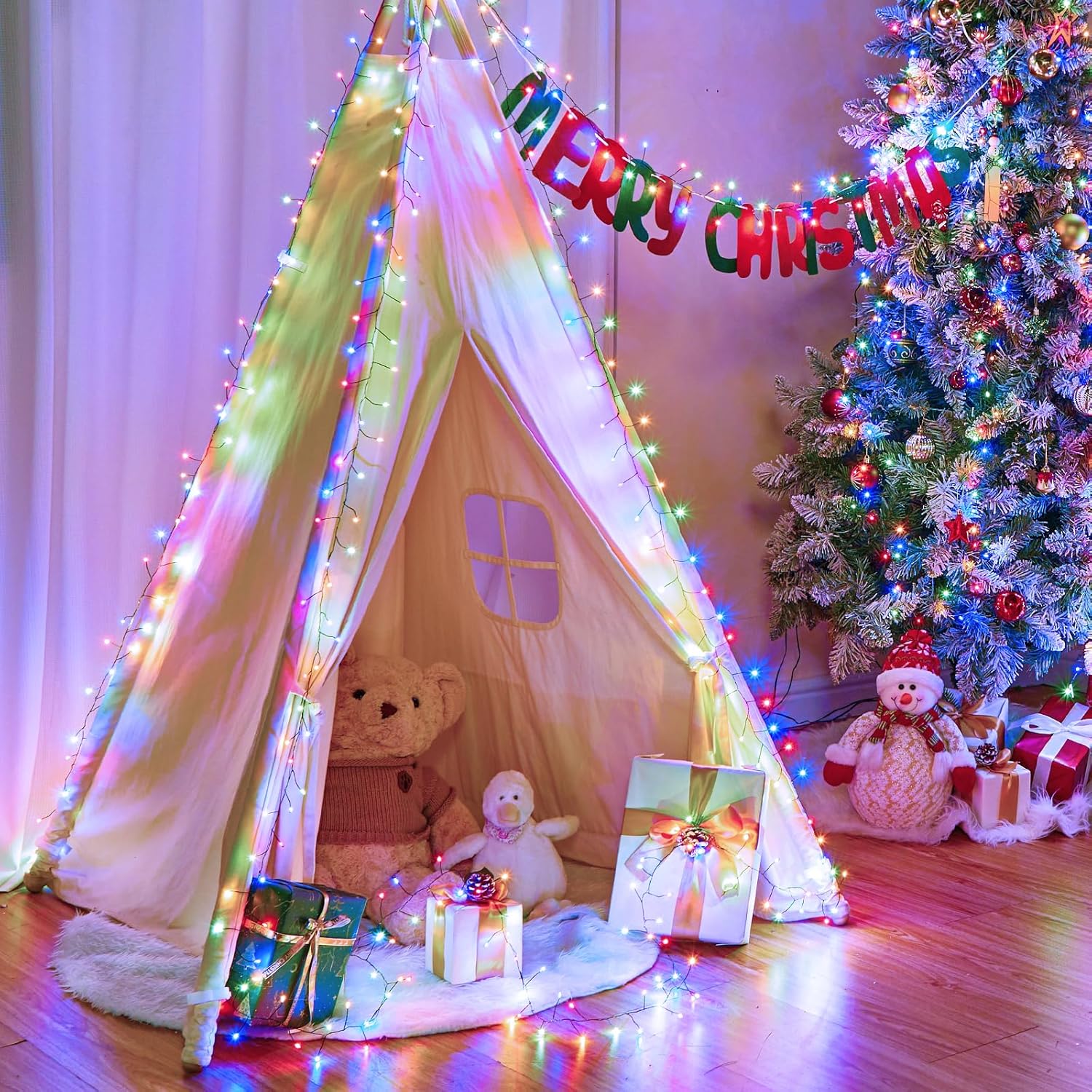 Battery-operated 10 FT 120LED firecracker fairy lights with 8 modes