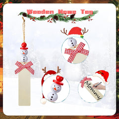 4 Pack Christmas Stockings with Personalized Name Tags, 18 Inches Red