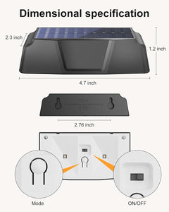 Solar Outdoor Deck Lights, 12 Pack, IP65 Waterproof with RGB Colors