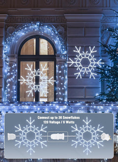 Christmas Snowflake Lights Outdoor Indoor, Multi-Size (20"/36") Multi-Color Folding LED Hanging Lights