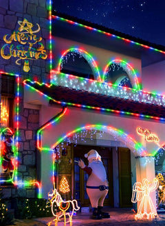 Solar Rope Lights - 39 FT, 100 LED, Waterproof, Multicolor