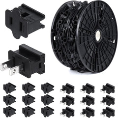 Commercial 250FT/500FT C9/E17 Christmas Light Sockets Set Spool, C9 String Light Stringer 12" Spacing Green Wire