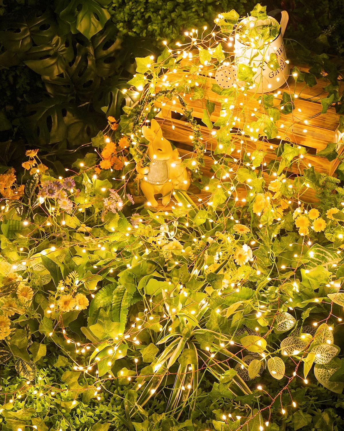 19.6Ft 240 LED Outdoor Solar String Lights with 8 Modes for Patio Party Garden Yard, Warm White