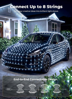 32ft 100 LED Plug in Mini String Lights for Christmas Party Holiday Xmas Decoration, Cool White