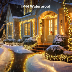 2 Pack Battery Operated Christmas Lights - 66FT 200 LED Rope Lights