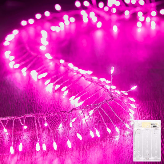 Battery Operated Fairy Lights - 10Ft, 120 LEDs, Pink