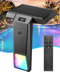 Solar Powered Color Changing LED Pool Lights for Inground & Above Ground Pools, Timer & Remote