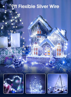 6 Pack Battery Operated Fairy Lights - 7ft, 20 LED Waterproof