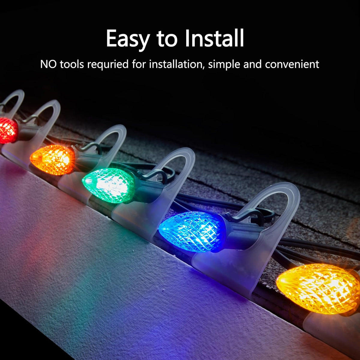 50 Pack of Christmas Light Clips for C7 C9 Lights