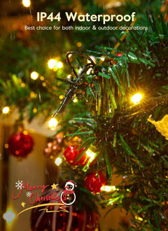 66FT 200 LED Christmas Tree Lights, Twinkle Fairy Lights String with 8 Flashing Modes String Lights for Indoor Bedroom Outdoor Christmas Trees Garland Wreath Holiday Decorations