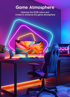 33Ft RGB LED Neon Rope Lights - App/Remote Control, IP68 Waterproof