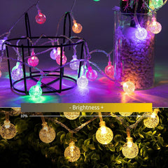 33ft 100 LED USB Plug in Crystal Globe Fairy Lights with Remote, 8 Modes, Warm White and Multicolor
