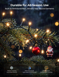 82ft 250LED Smart Color Changing Christmas Halloween Tree Lights, Smart App & Timer