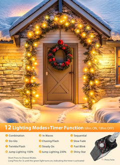 500 LED Christmas Cluster Lights - 25 Ft Twinkle String Lights