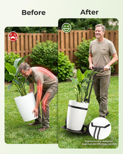 200 Lbs Capacity Plant Caddy With Wheels Heavy Duty, Grabbing Arm Adjustable