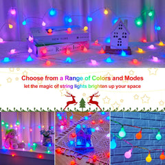 RGB LED String Lights - 21FT, 60 LED Battery Operated