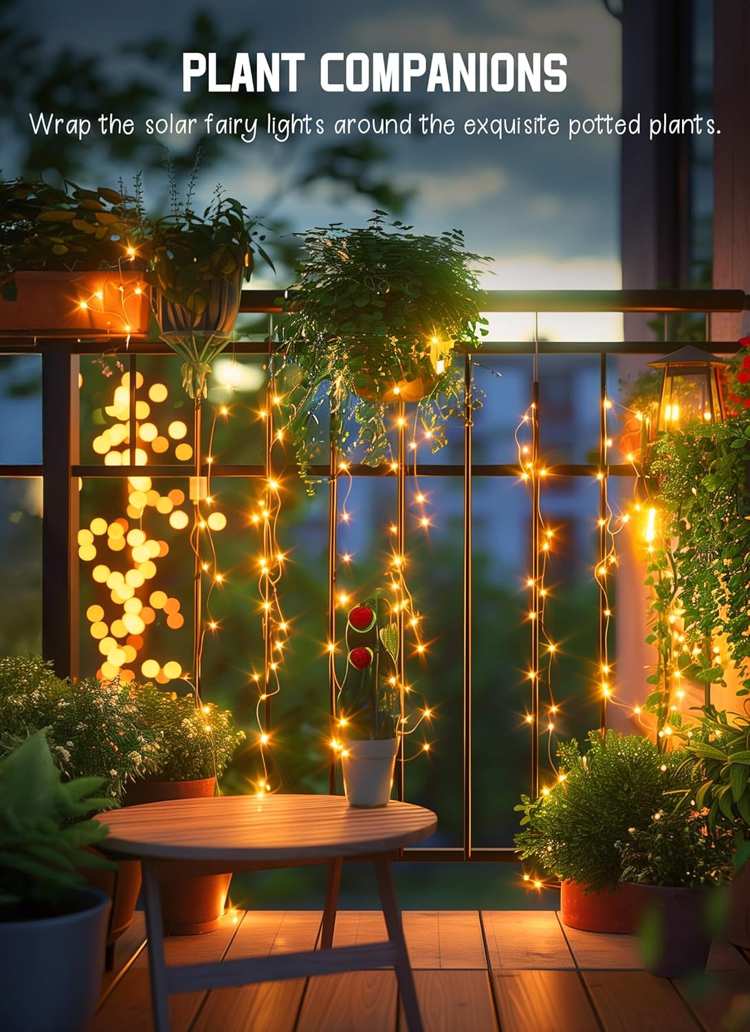 2 Packs Total 132Ft 400 LED Solar Powered Fairy String Lights with 8 Modes for Patio Christmas, Warm White
