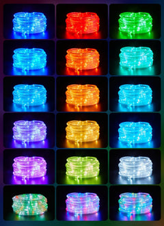 Solar Rope Lights - 39 FT, 100 LED, Waterproof, Multicolor