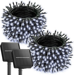 2Pack 46Ft 120 LED Solar Powered String Lights Outdoor for Garden Yard Patio Party Decor, Pure White