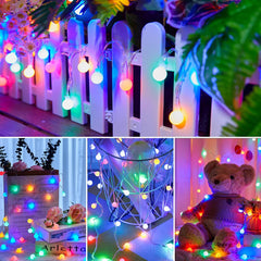 21FT 60 LED Battery Operated Globe Fairy Lights with Remote, 8 Modes, Multicolor