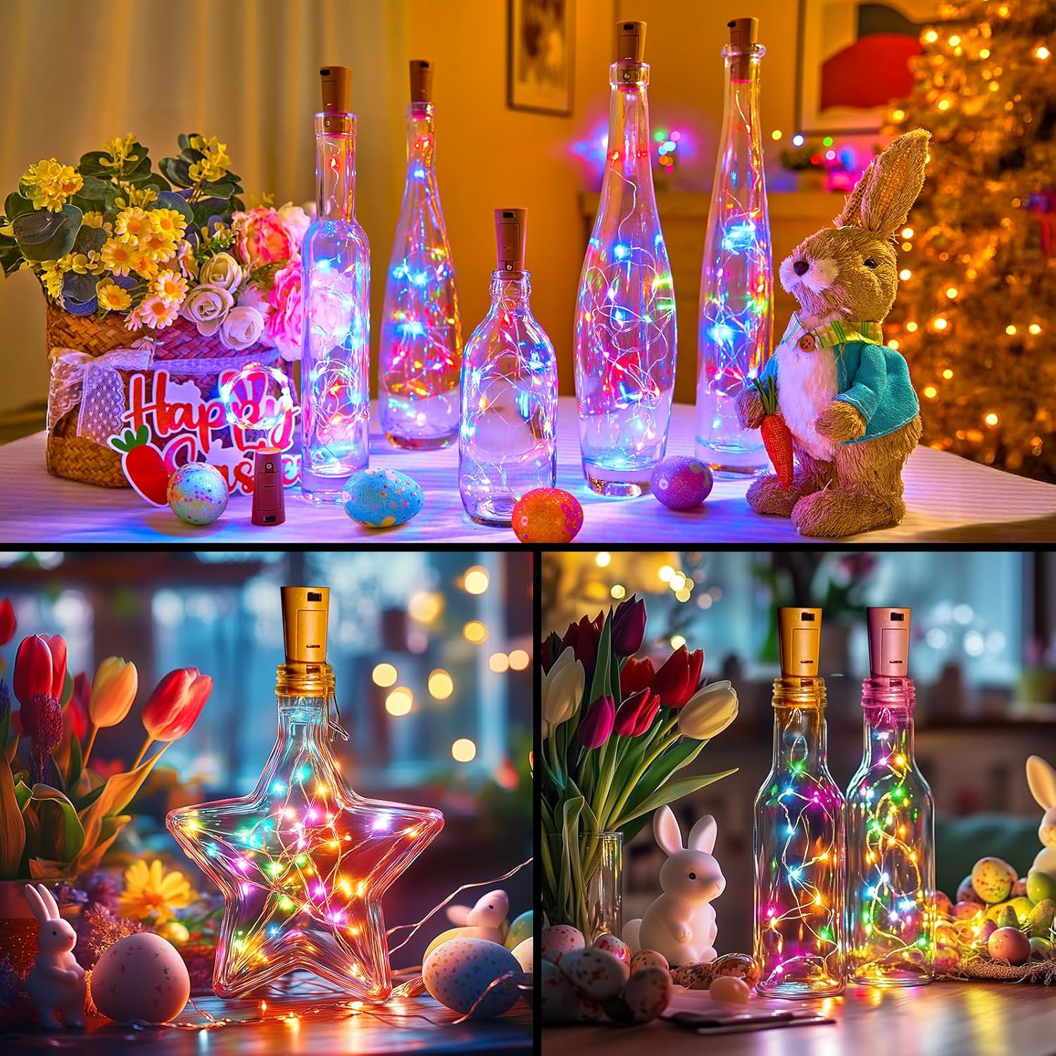 10 Pack 20 LEDs Waterproof Wine Bottle Cork Lights Mini Fairy Lights for Wedding Party DIY Decor