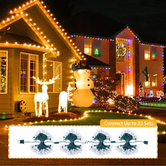 66ft 100 LED C9 Waterproof Strawberry String Lights, Plug-in Extendable Green Wire for Outdoor Indoor Patio Party Decoration