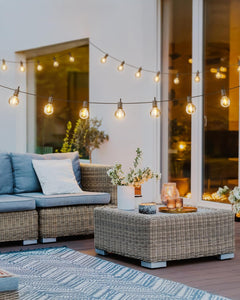 29FT Plug In G40 12 LED Bulbs String Lights for Patio Garden Cafe Wedding Deck