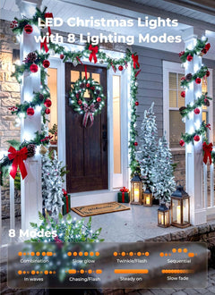 32ft 100 LED Plug in Mini String Lights for Christmas Party Holiday Xmas Decoration, Cool White