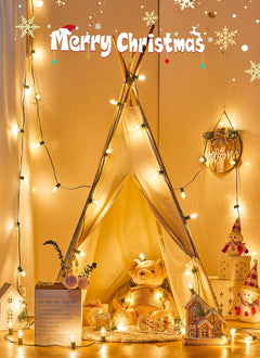 100 Feet C9 String Lights with 50 Shatterproof C9 Bulbs, Waterproof Connectable Christmas Tree Lights for Outside Patio Xmas Decorations (Warm White)