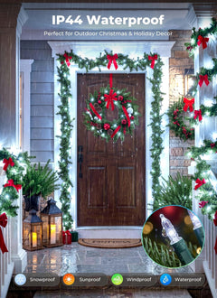 32ft 100 LED Plug in Mini String Lights for Christmas Party Holiday Xmas Decoration, Cool White