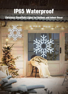 Christmas Snowflake Lights Outdoor Indoor, Multi-Size (20"/36") Multi-Color Folding LED Hanging Lights