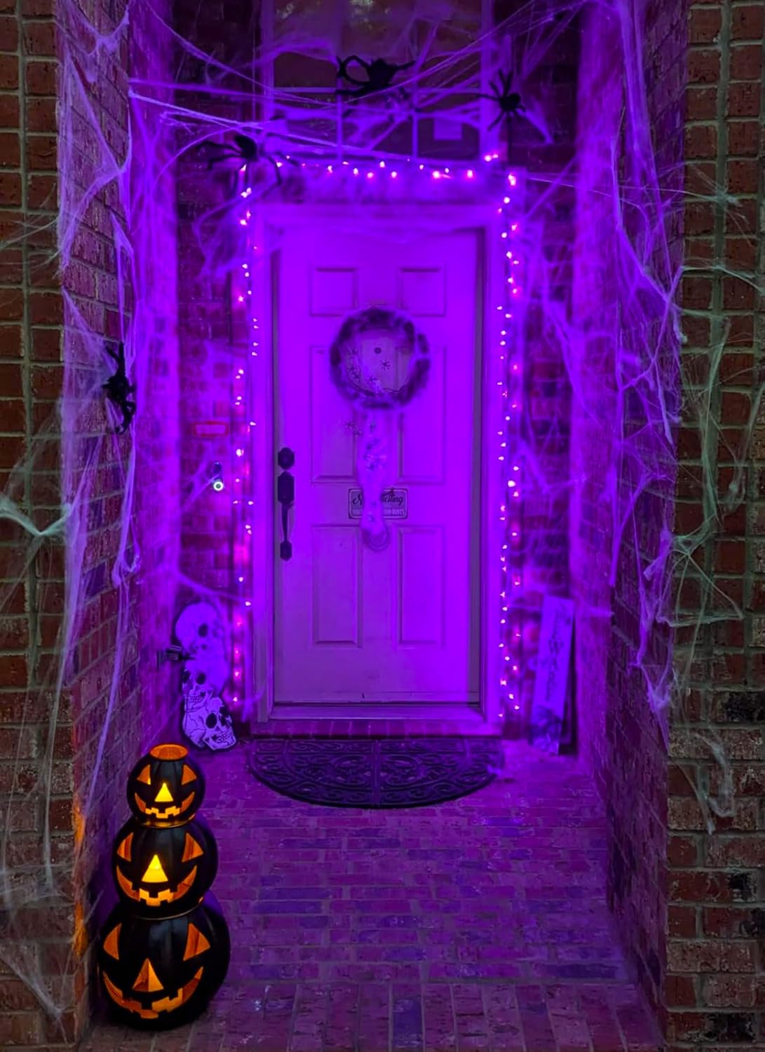 39Ft 100 LED Plug in Mini Bulbs String Light for Halloween Haunted House Party, Purple