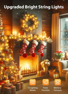 500 LED Christmas Cluster Lights - 25 Ft Twinkle String Lights