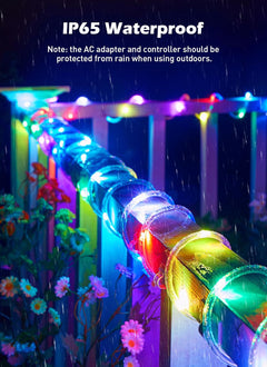 Color Changing Rope Lights with Remote, Operated by Adapter, 16 Colors