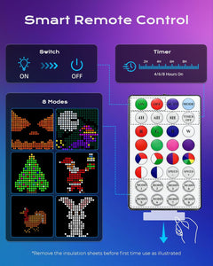 4.9x6.6ft Plug in 540 RGBIC LED Smart Color Changing Fairy Lights for Wall Window Garage