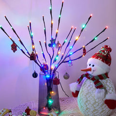 6 Pack 24Inch 60 LED Christmas LED Pathway String Lights, Lighted Branches, Multicolor