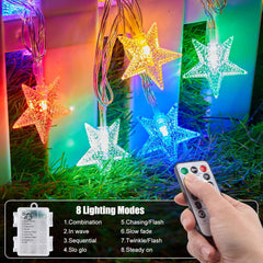 Star String Lights - 17 FT, 50 LED, Multicolor, Battery Operated