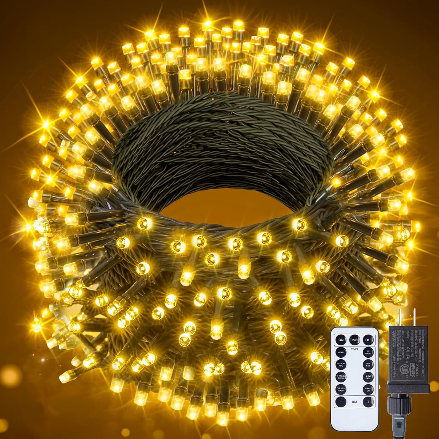 F5 Mini Lights with Adapeter & Remote, 8 Modes