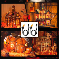 Accessory Cord with LED Bulb - 6ft with On/Off Switch, 2 Pack, Orange & Purple