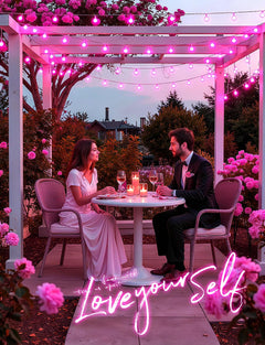33ft 100 LED Plug In Mini Globe Fairy String Lights for Valentine Decor, 8 Modes, Pink
