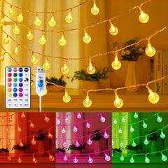Globe String Lights with Remote, 8 Modes