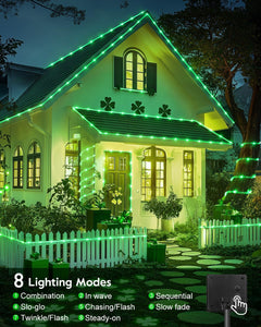 Solar Rope Lights - 39 FT, 100 LED, Waterproof, Multicolor