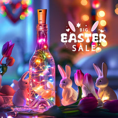 Pastel Wine Bottle Lights, 10 Pack, 7ft Battery Operated